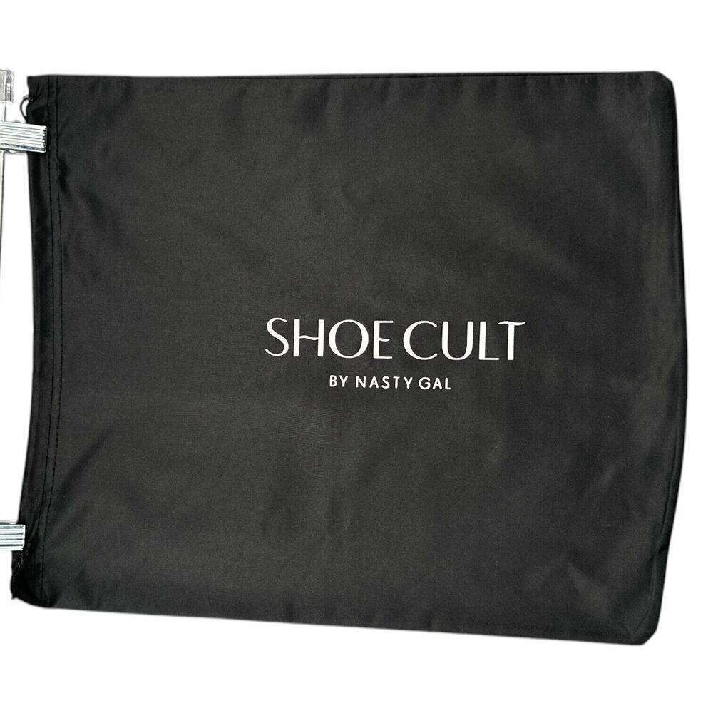 Shoe Cult By Nasty Gal Black Drawstring‎ Branded Shoe Dust Bag